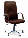 Менеджер хром - Кресло кожаное
