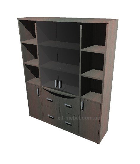 Шкаф со стеклом в кабинет