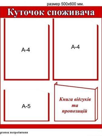 Мебельный стенд уголок покупателя