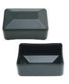 заглушка прямоугольная наружная черная